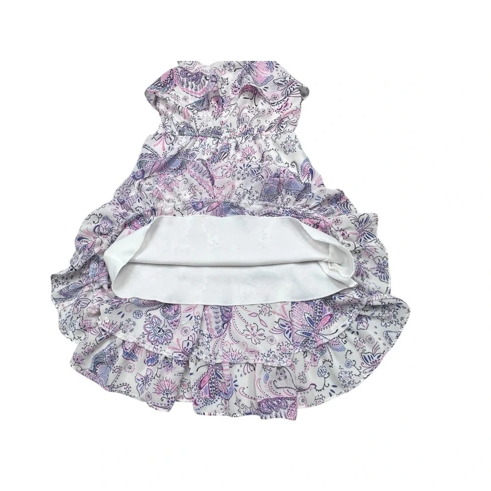 1989 Place Kids Casual Dress - Pink and Purple Paisley